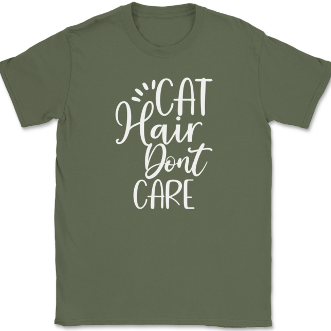 Cat Hair Don't Care T-Shirt Mens Tee - Image 15