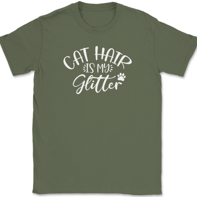 Cat Hair Is My Glitter T-Shirt Mens Tee - Image 15