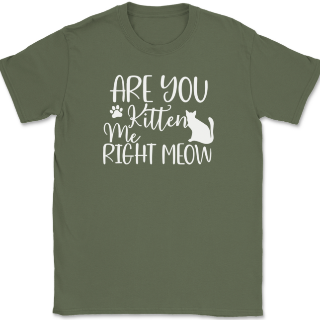 Are You Kitten Me Right Meow T-Shirt Mens Tee - Image 15