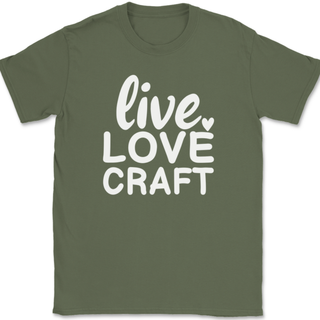 Live Love Craft T-Shirt Mens Tee - Image 15