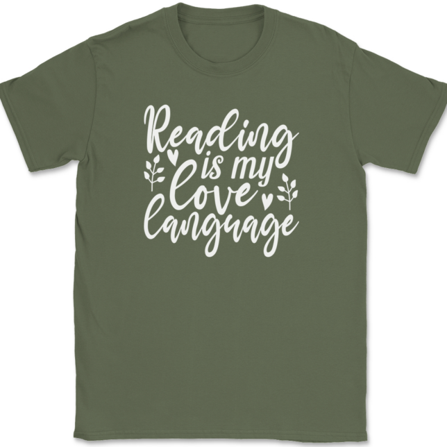 Reading is My Love Language T-Shirt Mens Tee - Image 15