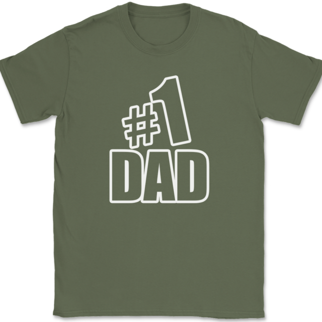 Number One #1 Dad T-Shirt Mens Tee - Image 15