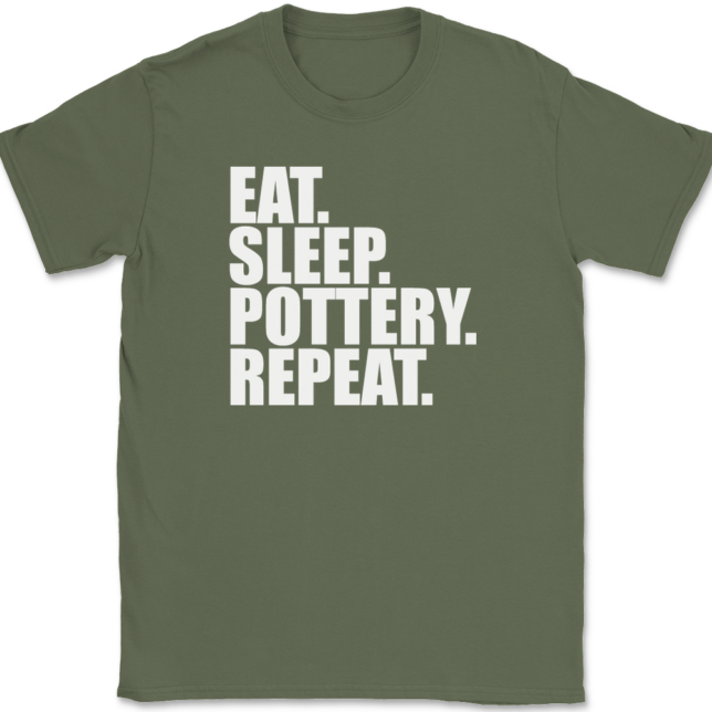 Eat Sleep Pottery Repeat T-Shirt Mens Tee - Image 15