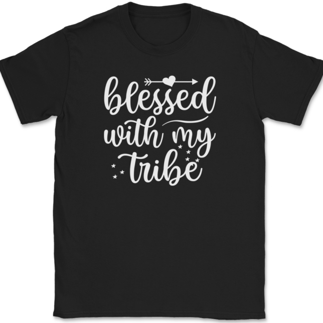 Blessed With My Tribe T-Shirt Mens Tee