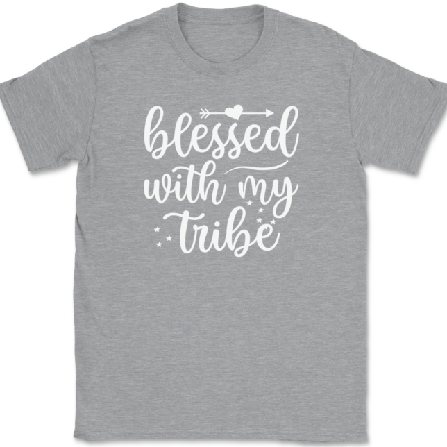 Blessed With My Tribe T-Shirt Mens Tee - Image 2