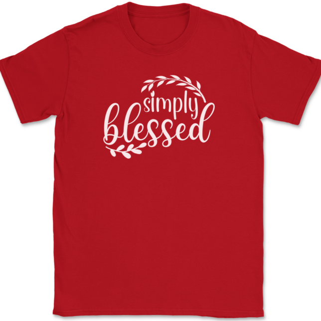 Simply Blessed T-Shirt Mens Tee - Image 4