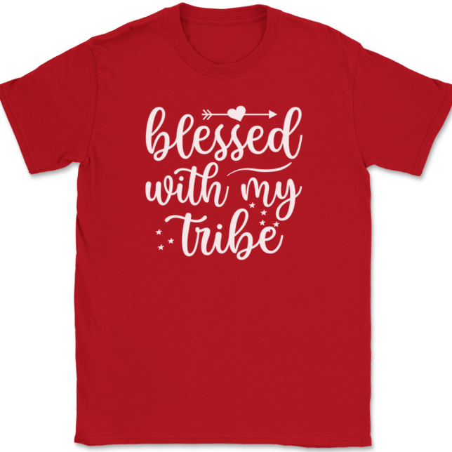 Blessed With My Tribe T-Shirt Mens Tee - Image 4