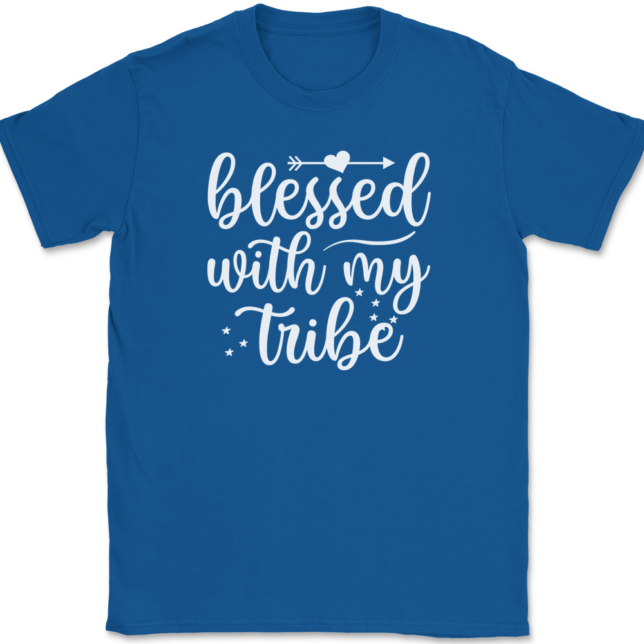 Blessed With My Tribe T-Shirt Mens Tee - Image 5