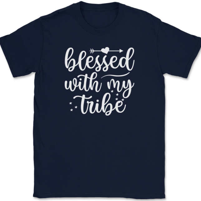 Blessed With My Tribe T-Shirt Mens Tee - Image 6