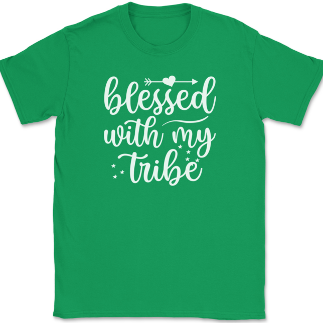 Blessed With My Tribe T-Shirt Mens Tee - Image 7