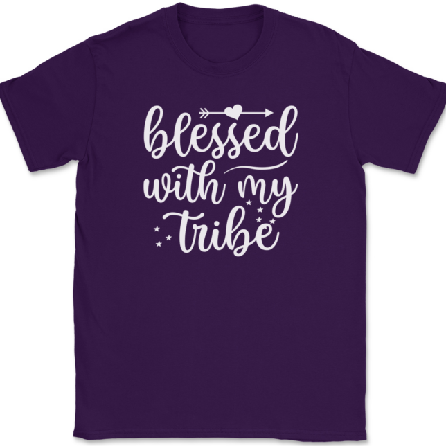 Blessed With My Tribe T-Shirt Mens Tee - Image 8