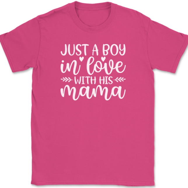 I'm Just A Boy In Love With His Mama T-Shirt Mens Tee - Image 9