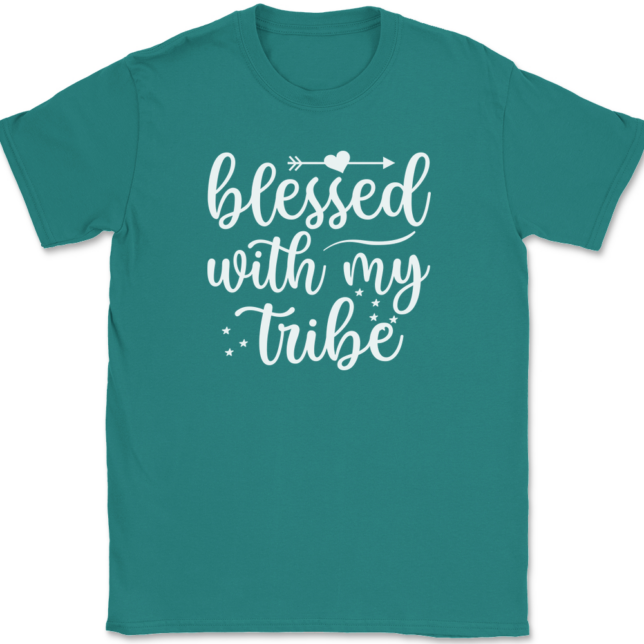 Blessed With My Tribe T-Shirt Mens Tee - Image 11