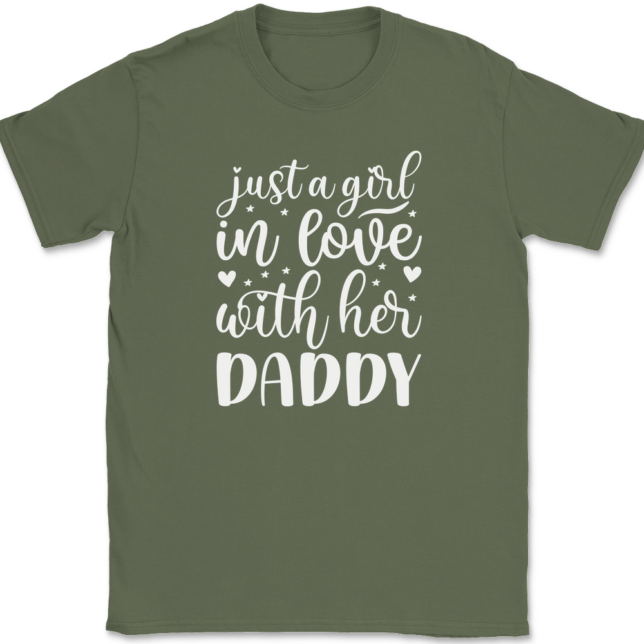 Just a Girl In Love With Her Daddy T-Shirt Mens Tee - Image 15