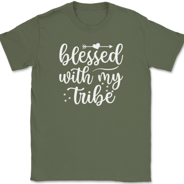 Blessed With My Tribe T-Shirt Mens Tee - Image 15