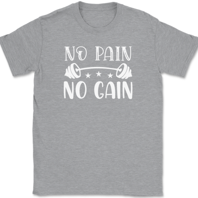 No Pain No Gain T-Shirt Mens Tee - Image 2