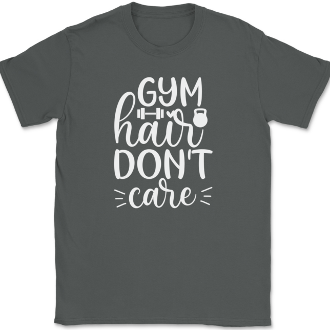 Gym Hair Don't Care T-Shirt Mens Tee - Image 3