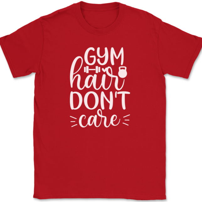 Gym Hair Don't Care T-Shirt Mens Tee - Image 4