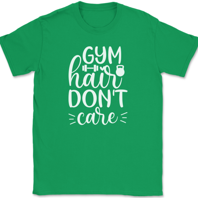Gym Hair Don't Care T-Shirt Mens Tee - Image 7