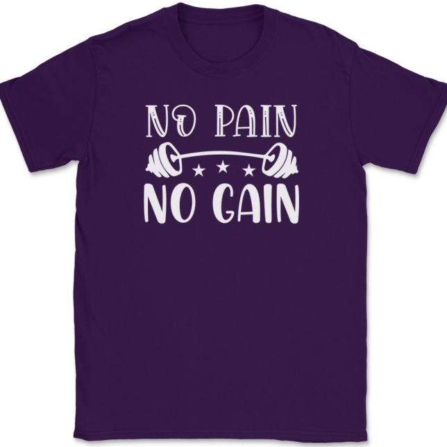 No Pain No Gain T-Shirt Mens Tee - Image 8