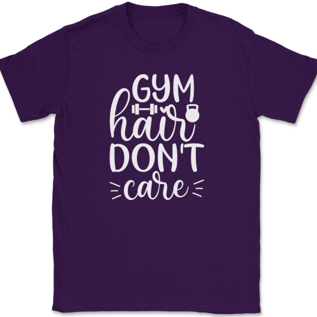Gym Hair Don't Care T-Shirt Mens Tee - Image 8