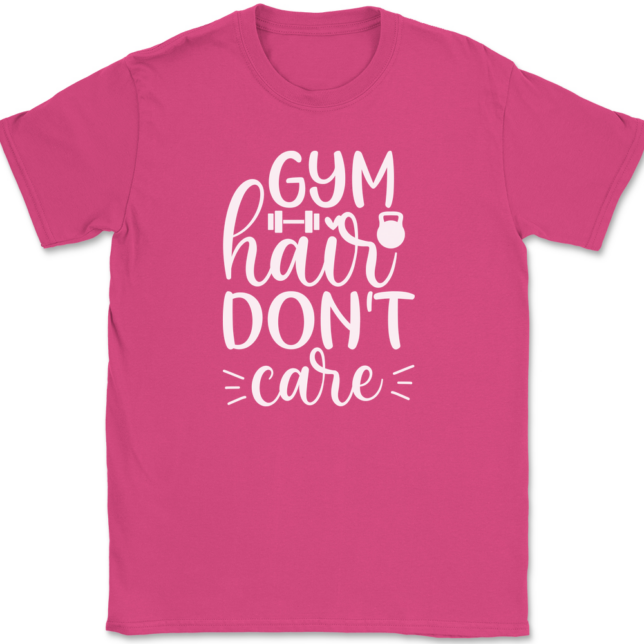 Gym Hair Don't Care T-Shirt Mens Tee - Image 9