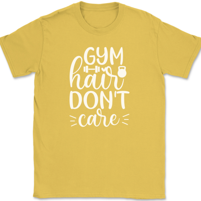 Gym Hair Don't Care T-Shirt Mens Tee - Image 14