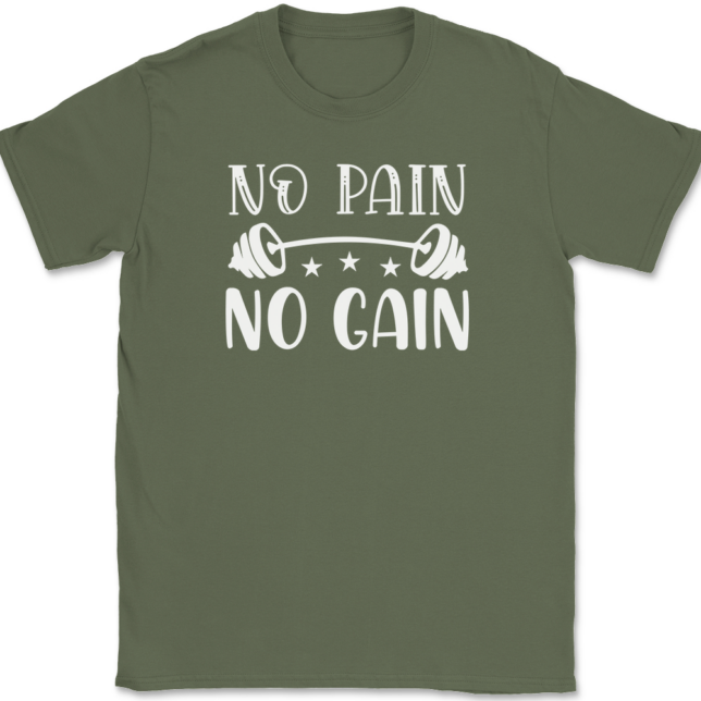 No Pain No Gain T-Shirt Mens Tee - Image 15