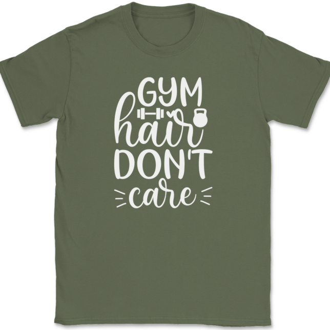 Gym Hair Don't Care T-Shirt Mens Tee - Image 15