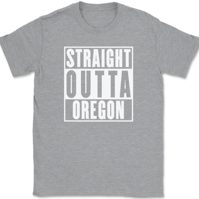 Straight Outta Oregon T-Shirt Mens Tee - Image 2