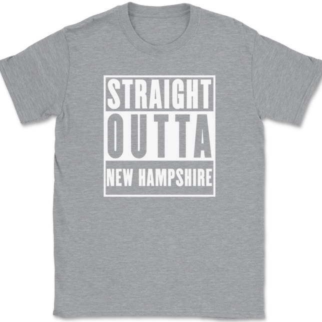 Straight Outta New Hampshire T-Shirt Mens Tee - Image 2