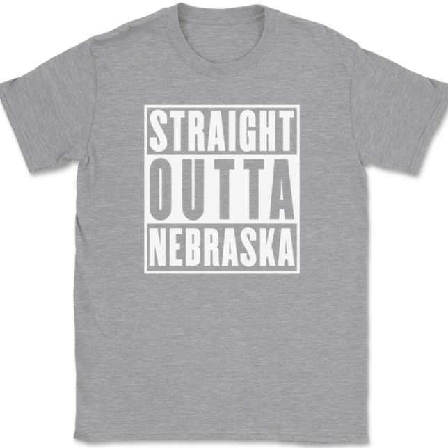 Straight Outta Nebraska T-Shirt Mens Tee - Image 2