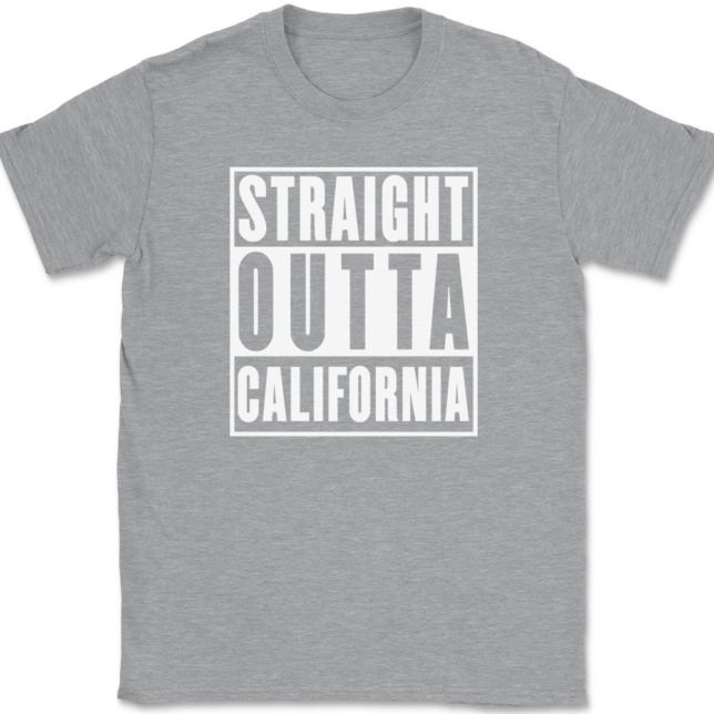 Straight Outta California T-Shirt Mens Tee - Image 2