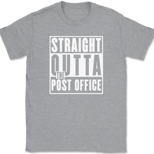 Straight Outta The Post Office T-Shirt Mens Tee - Image 2