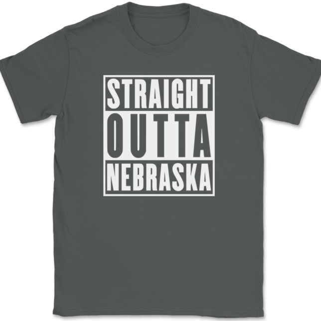 Straight Outta Nebraska T-Shirt Mens Tee - Image 3