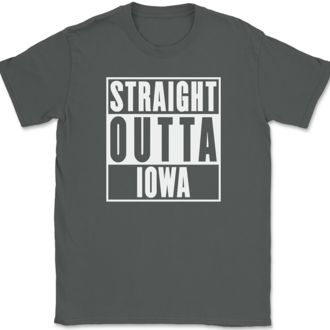 Straight Outta Iowa T-Shirt Mens Tee - Image 3