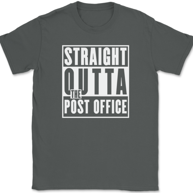Straight Outta The Post Office T-Shirt Mens Tee - Image 3