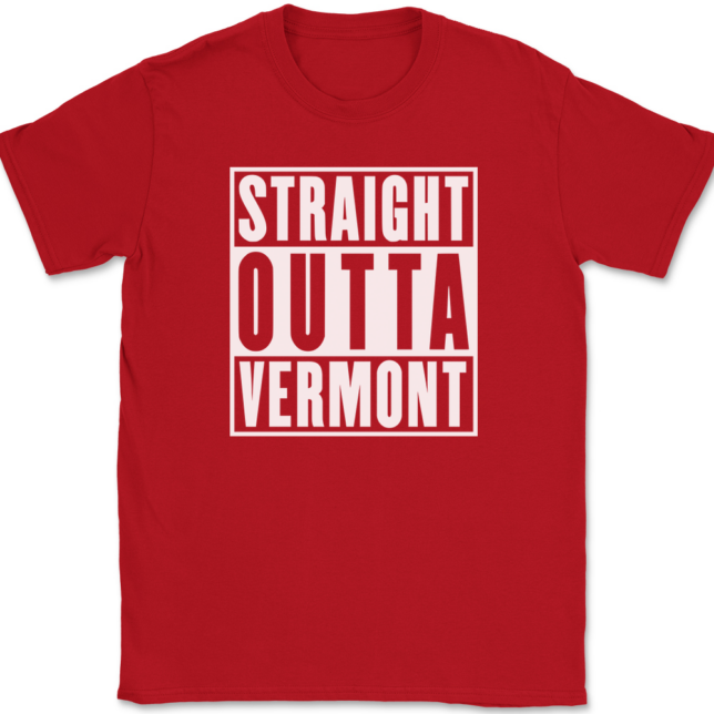 Straight Outta Vermont T-Shirt Mens Tee - Image 4