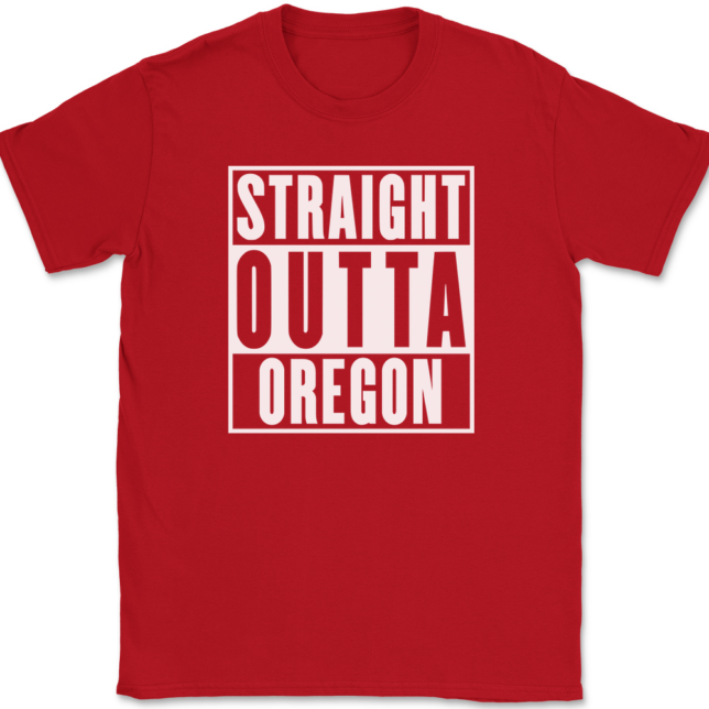 Straight Outta Oregon T-Shirt Mens Tee - Image 4
