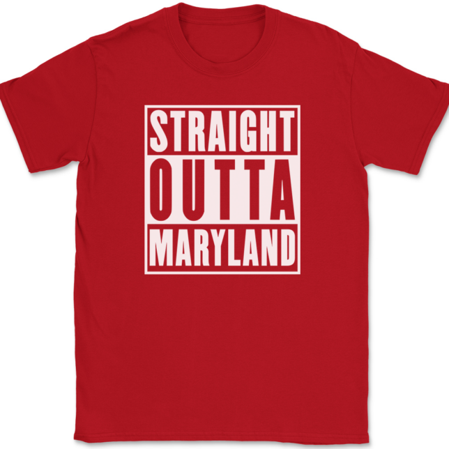 Straight Outta Maryland T-Shirt Mens Tee - Image 4