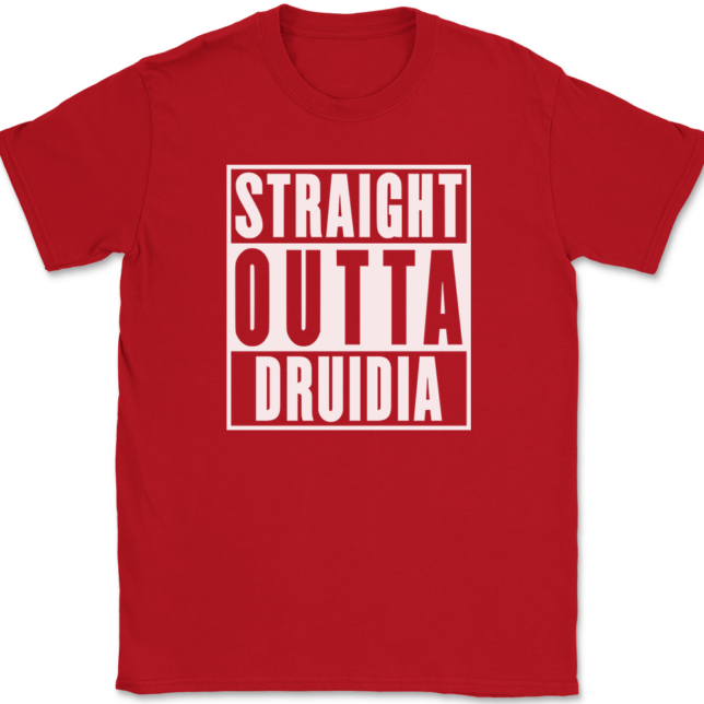 Straight Outta Druidia T-Shirt Mens Tee - Image 4
