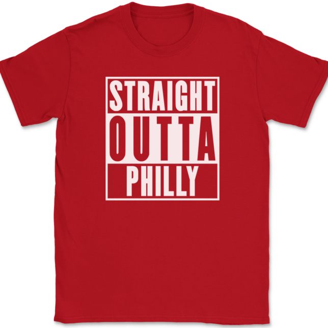 Straight Outta Philly Philadelphia T-Shirt Mens Tee - Image 4