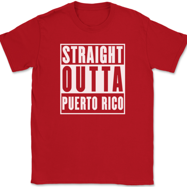 Straight Outta Puerto Rico T-Shirt Mens Tee - Image 4