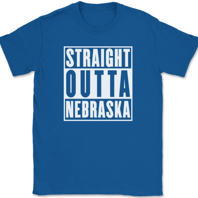 Straight Outta Nebraska T-Shirt Mens Tee - Image 5