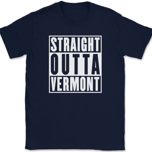 Straight Outta Vermont T-Shirt Mens Tee - Image 6