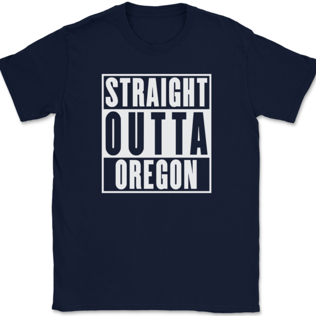 Straight Outta Oregon T-Shirt Mens Tee - Image 6