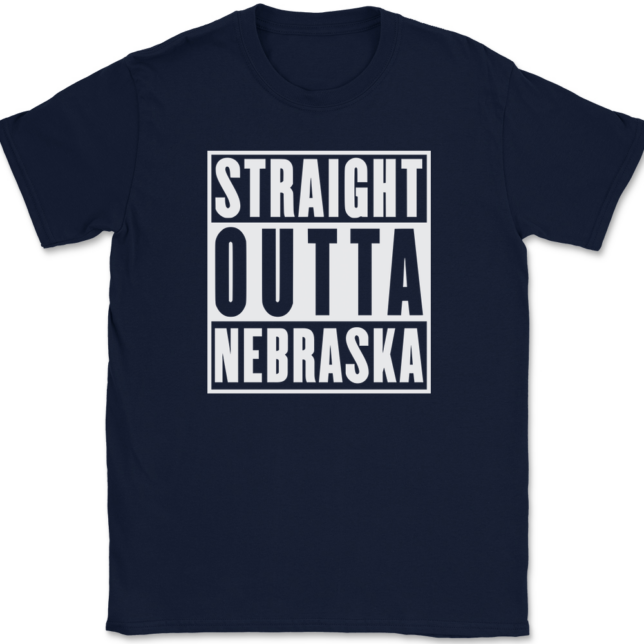 Straight Outta Nebraska T-Shirt Mens Tee - Image 6