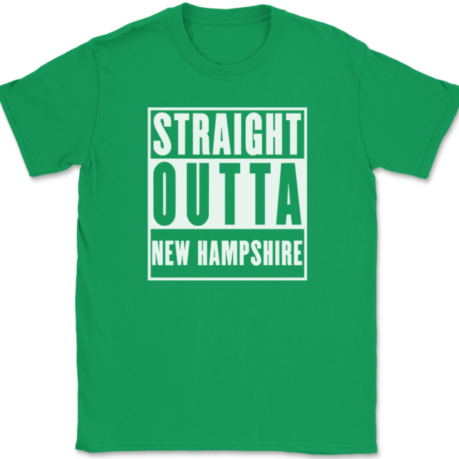 Straight Outta New Hampshire T-Shirt Mens Tee - Image 7