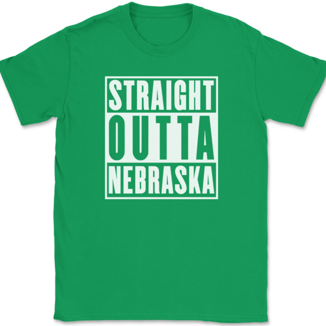 Straight Outta Nebraska T-Shirt Mens Tee - Image 7