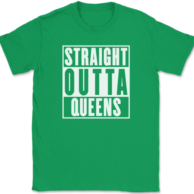 Straight Outta Queens New York NY T-Shirt Mens Tee - Image 7
